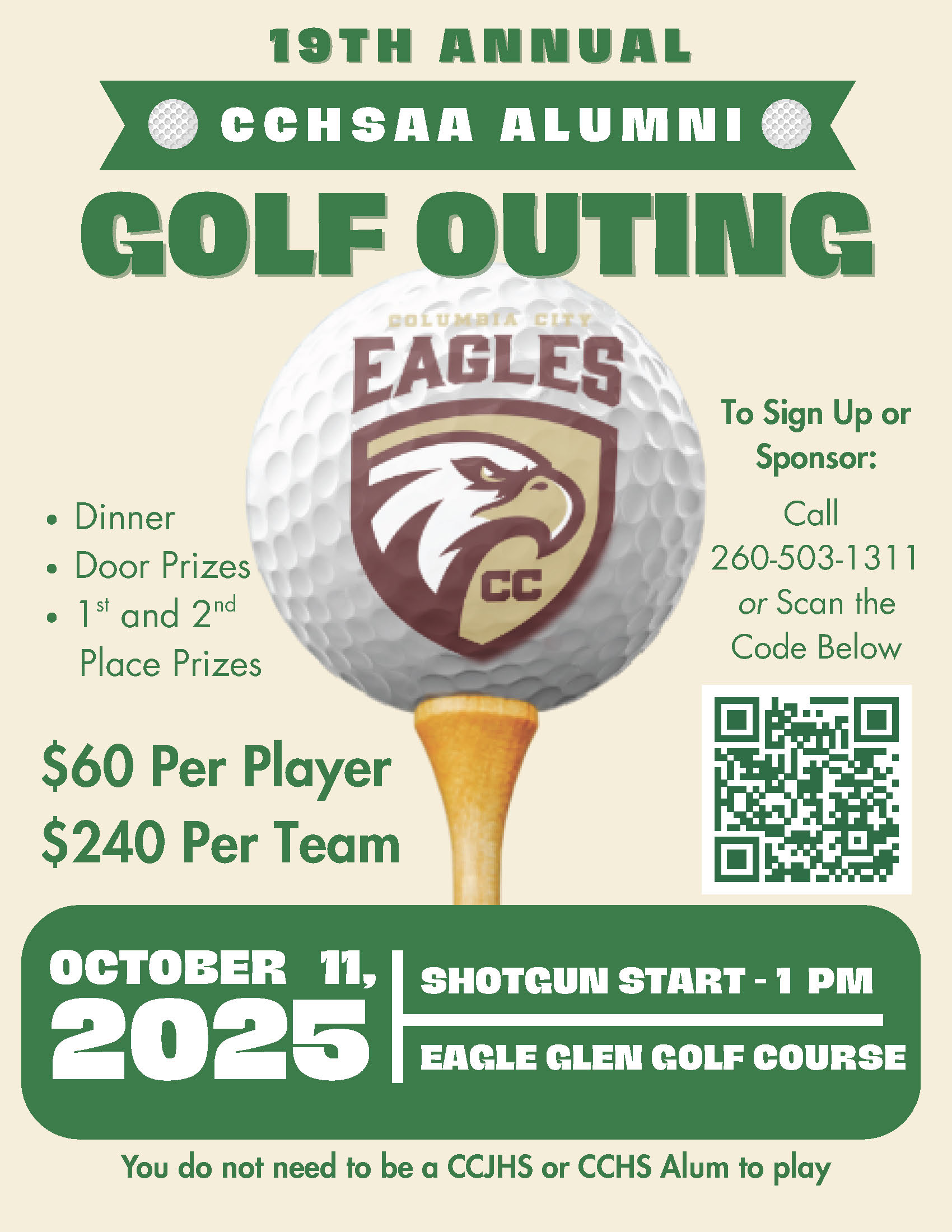 CCHSAA Golf Outing Flyer 2025 Final
